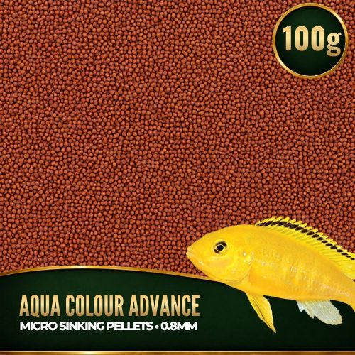 FKC Aqua Colour Advance Tropical & Cichlid Fish Food Pellets Sink Micro 0.8mm