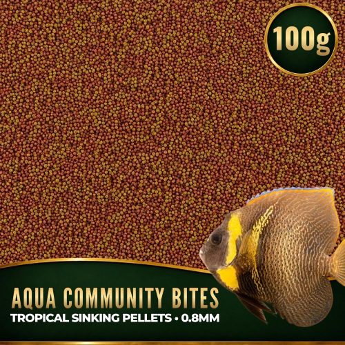 FKC Aqua Community Bites Tropical Aquarium Fish Food Pellets Sinking 0.8mm